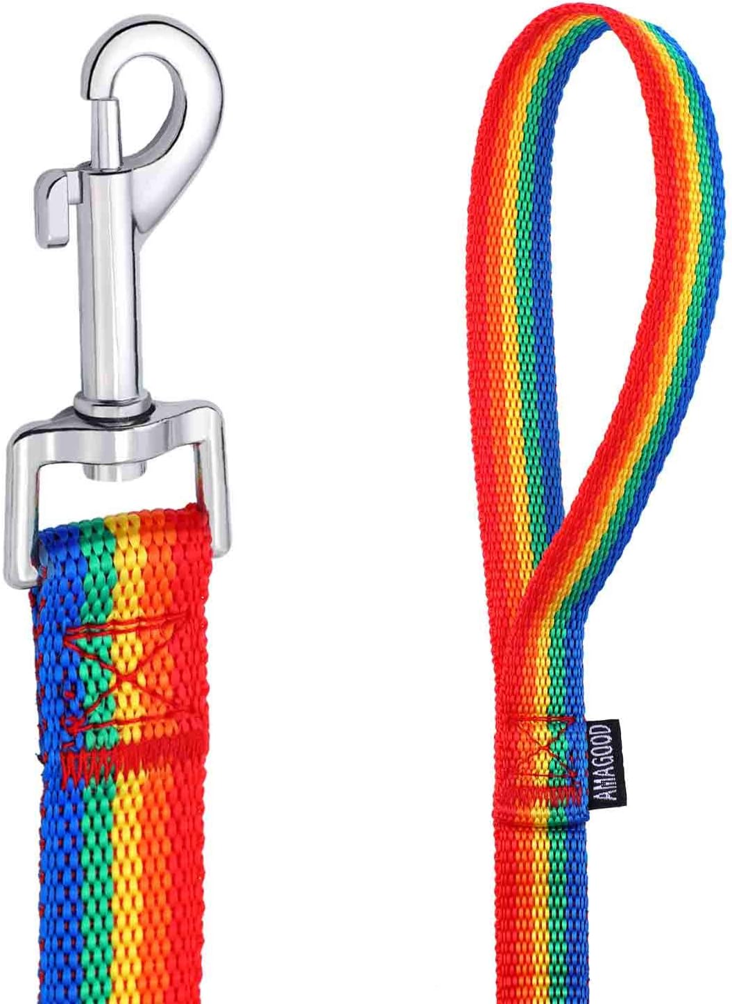 Rainbow Training Leash for Dogs-Paw Print Pad