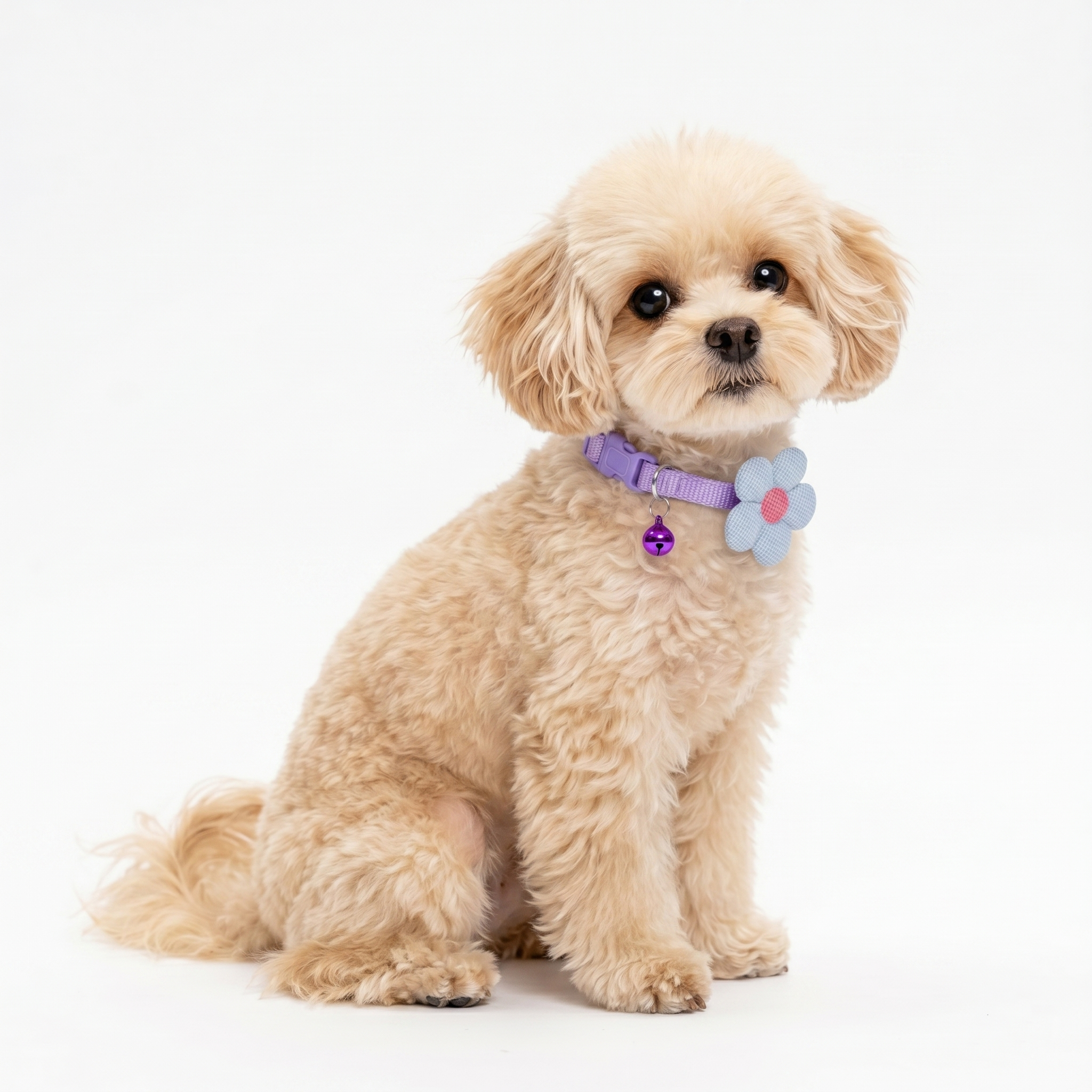 Shiny Bow Design Pet Collar Set For Daily Use 