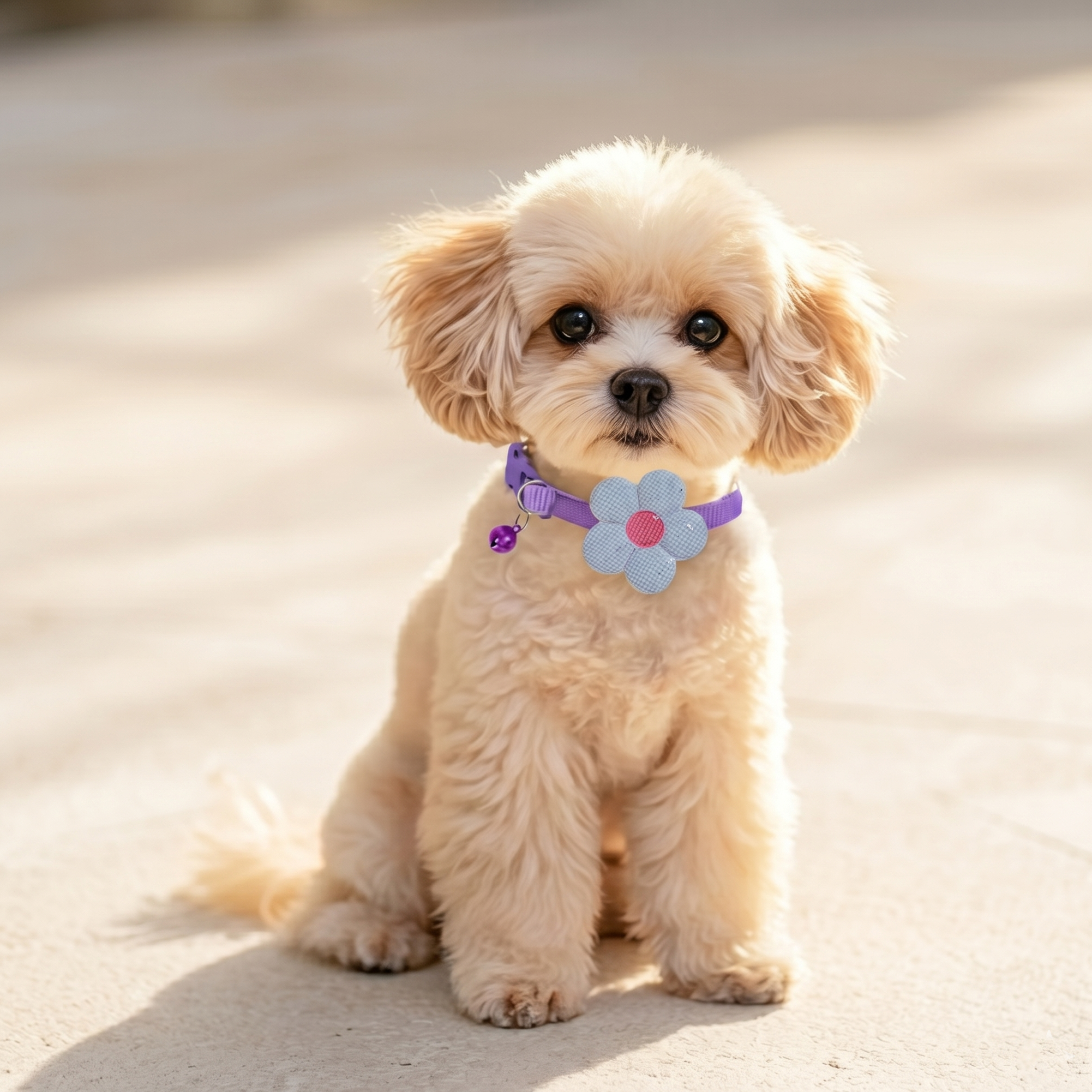 Shiny Bow Design Pet Collar Set For Daily Use 