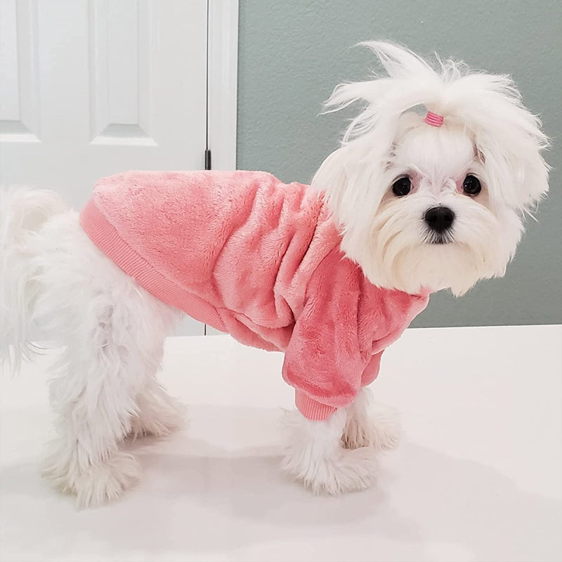 Dog Sweater, Pack Of 1 Or 3, Dog Clothes, Dog Jacket For Small Or Medium Dogs, Ultra Soft And Warm Cat Sweaters-Paw Print Pad