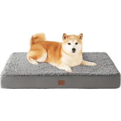 Soft Fleece Supportive Pet Bed-Paw Print Pad