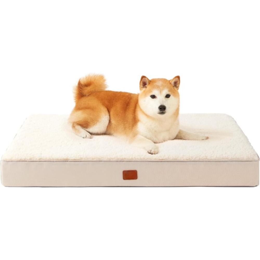 Soft Fleece Supportive Pet Bed-Paw Print Pad