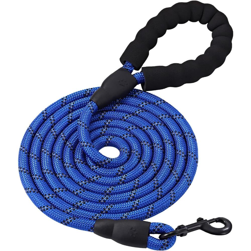 Strong Durable Dog Leash With Padded Handle-Paw Print Pad