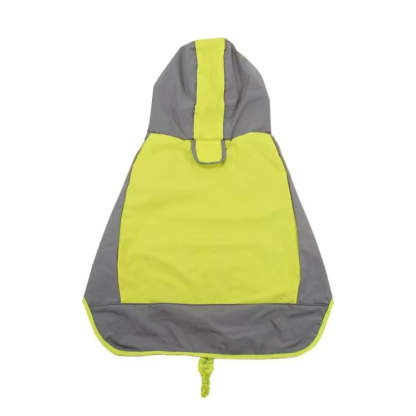 Sun Shower Dog Raincoat, Waterproof & Windproof Jacket For Wet Weather, Large-Paw Print Pad