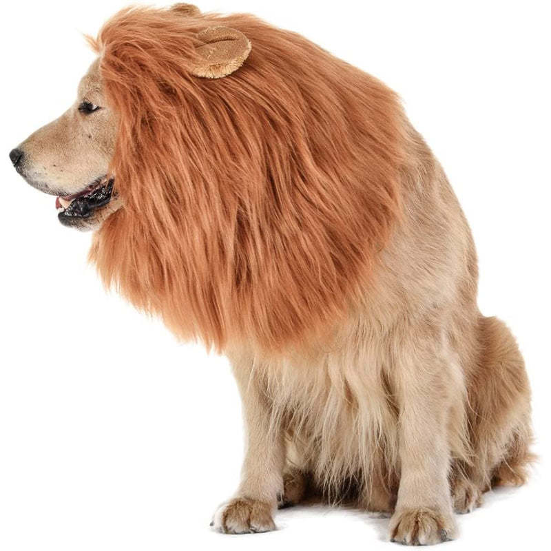 Realistic & Funny Lion Mane For Dogs Stylish Mane Wig-Paw Print Pad