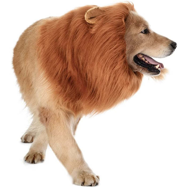 Realistic & Funny Lion Mane For Dogs Stylish Mane Wig-Paw Print Pad