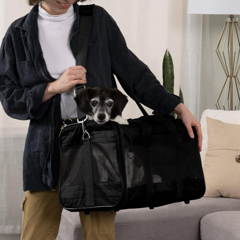 Versatile Use Travel Pet Carrier-Paw Print Pad