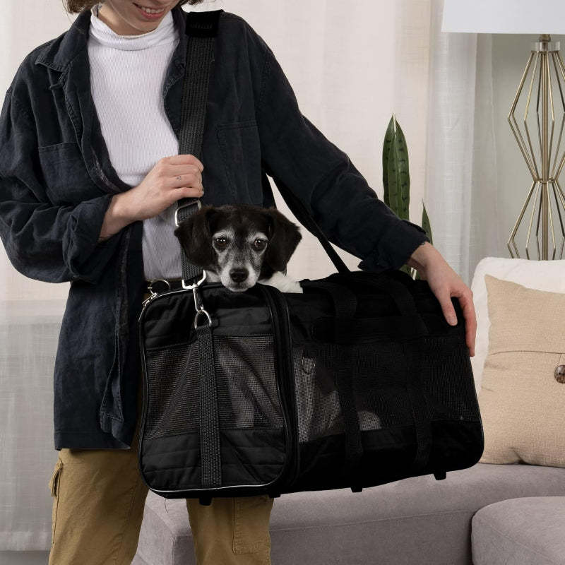 Versatile Use Travel Pet Carrier-Paw Print Pad