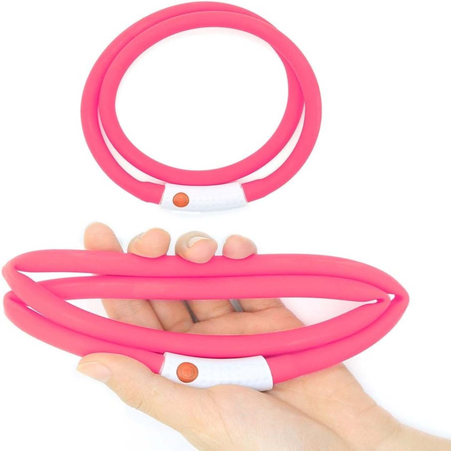 USB Rechargeable LED Safety Collar For Pets-Paw Print Pad