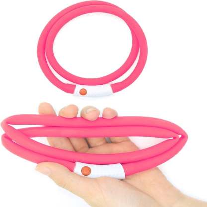 USB Rechargeable LED Safety Collar For Pets-Paw Print Pad