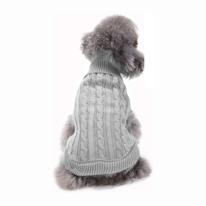 Small Dog Sweater, Warm Pet Sweater, Knitted Classic Dog Sweaters-Paw Print Pad