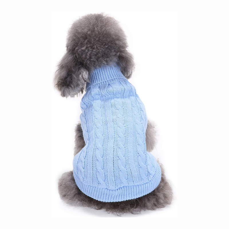 Small Dog Sweater, Warm Pet Sweater, Knitted Classic Dog Sweaters-Paw Print Pad