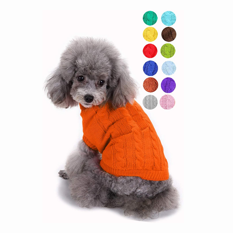 Warm Pet Sweater, Cute Knitted Classic Dog Sweaters-Paw Print Pad