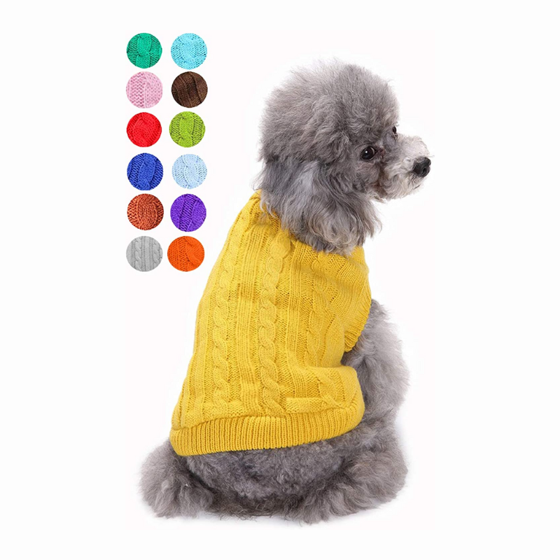 Warm Pet Sweater, Cute Knitted Classic Dog Sweaters-Paw Print Pad