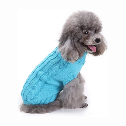 Small Dog Sweater, Warm Pet Sweater, Knitted Classic Dog Sweaters-Paw Print Pad