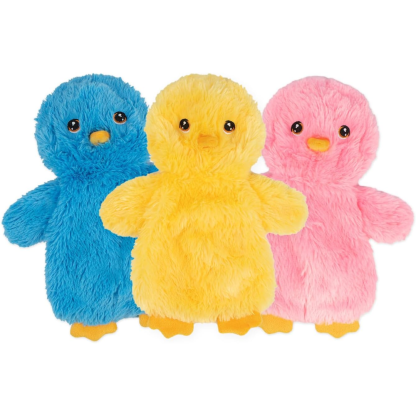 Pack Of 3 Interactive Crinkle Chicken Plush Dog Toy-Paw Print Pad