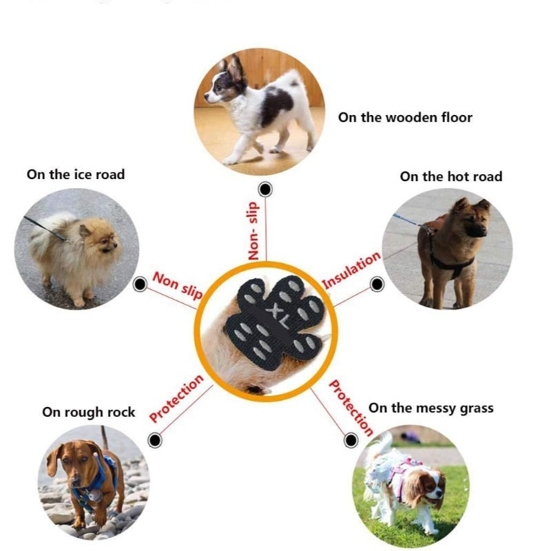 Dog Paw Protector Anti-Slip Grip Disposable Self Adhesive-Paw Print Pad