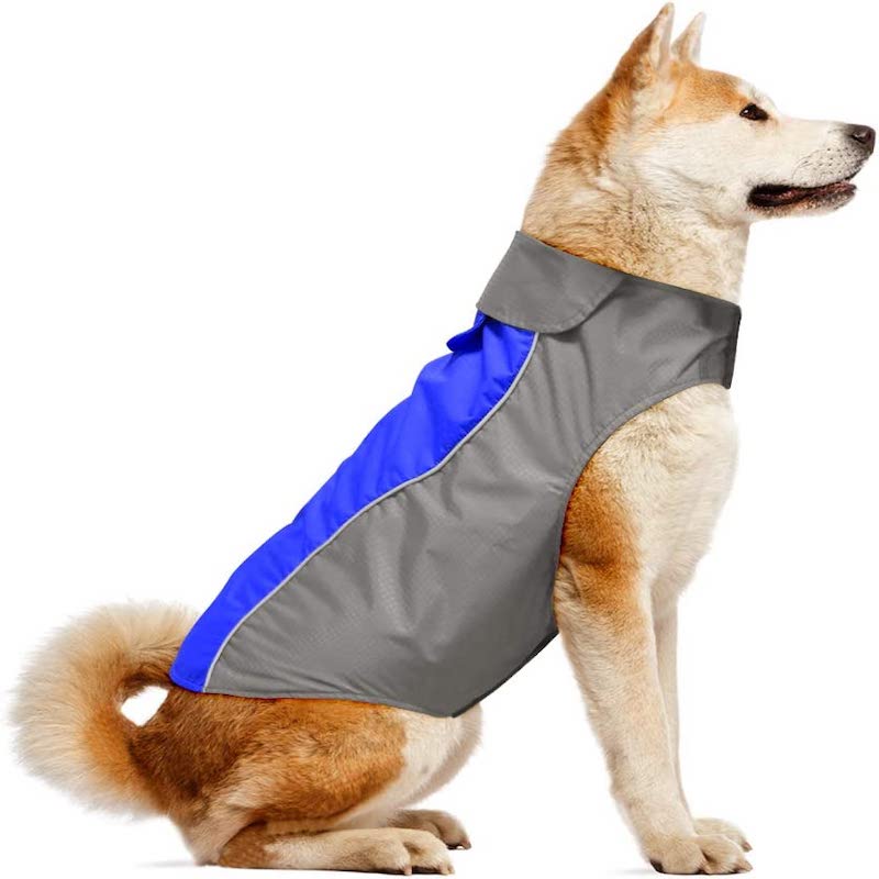 Dog Waterproof Raincoat Lightweight & High Visibility Dog Coat Jacket For Small Medium Large Dogs-Paw Print Pad