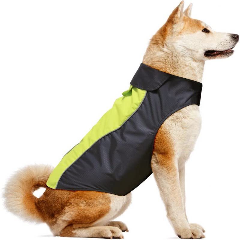 Dog Raincoat Waterproof Lightweight & High Visibility Dog Coat Jacket For Small Medium Large Dogs-Paw Print Pad