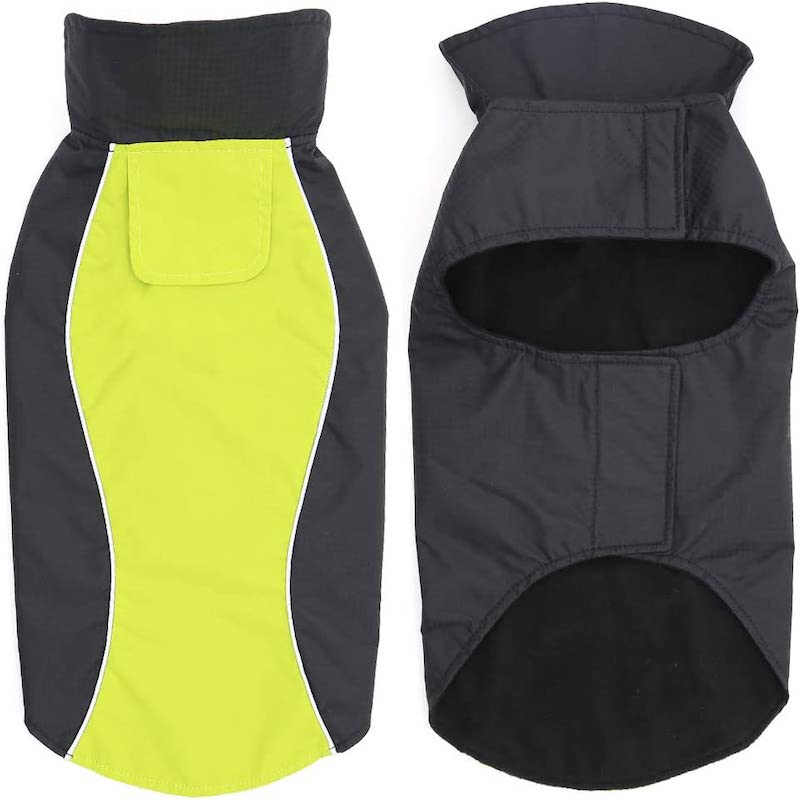 Dog Raincoat Waterproof Lightweight & High Visibility Dog Coat Jacket For Small Medium Large Dogs-Paw Print Pad