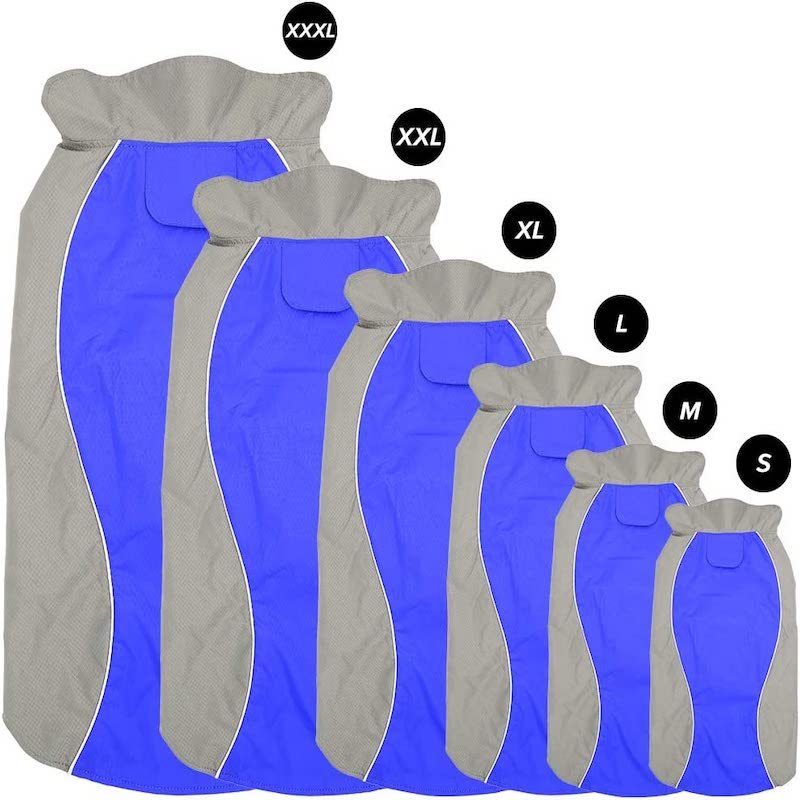 Dog Waterproof Raincoat Lightweight & High Visibility Dog Coat Jacket For Small Medium Large Dogs-Paw Print Pad