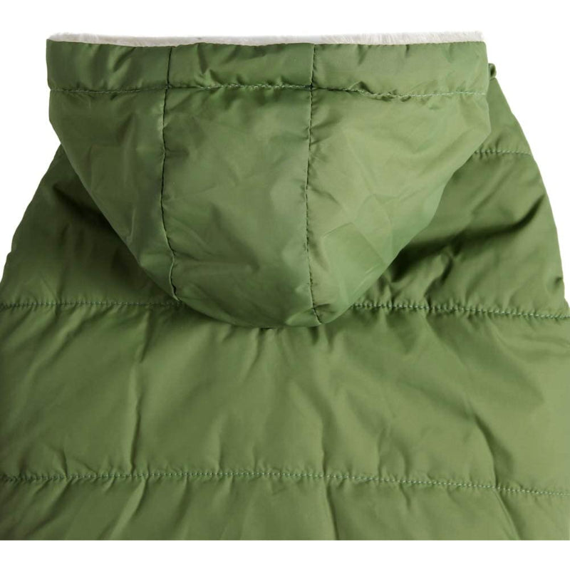 Fleece Lining Extra Warm Dog Hoodie In Winter For Small Dogs Jacket Puppy Coats With Hooded-Paw Print Pad