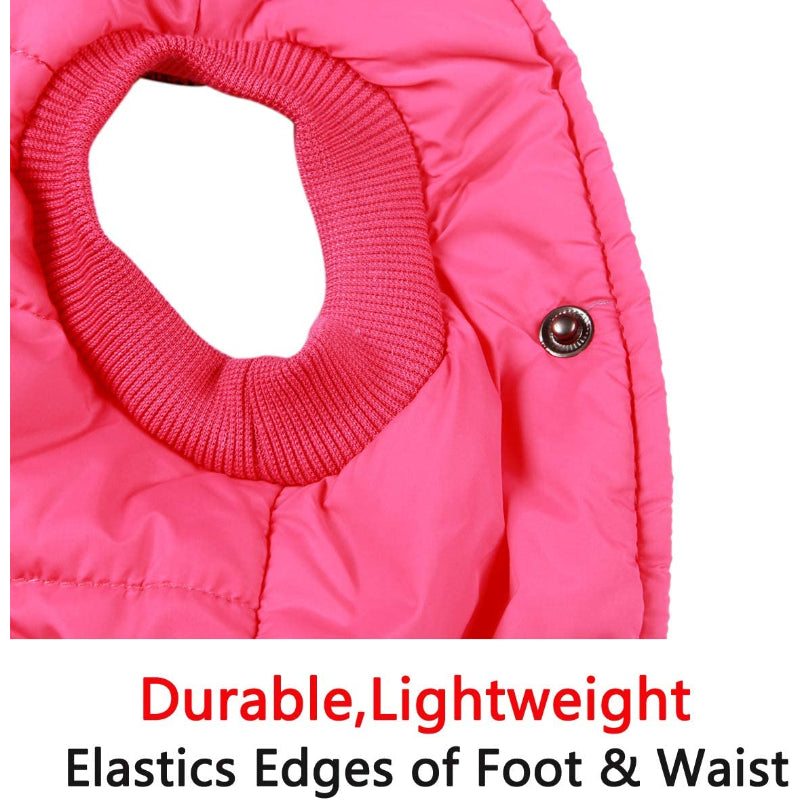 Fleece Lining Extra Warm Dog Hoodie In Winter For Small Dogs Jacket Puppy Coats With Hooded-Paw Print Pad