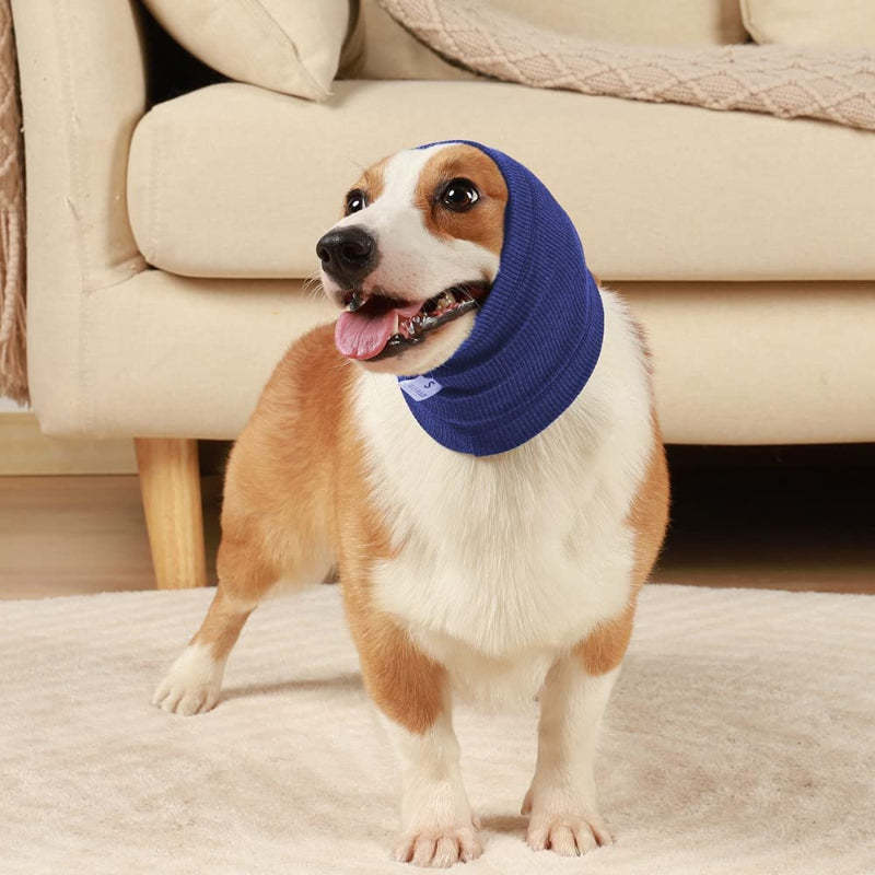 Hat For Dogs And Cats Dog Ear Muffs Dog Snood For Relief And Calming Suitable For Wearing In Bathing Grooming Dog Ear Noise-Paw Print Pad