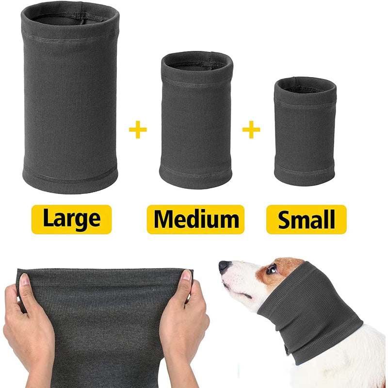 Hat For Dogs And Cats Dog Ear Muffs Dog Snood For Relief And Calming Suitable For Wearing In Bathing Grooming Dog Ear Noise-Paw Print Pad