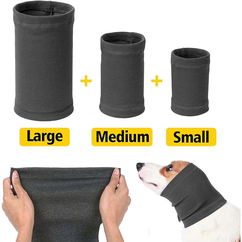 Hat For Dogs And Cats Dog Ear Muffs Dog Snood For Relief And Calming Suitable For Wearing In Bathing Grooming Dog Ear Noise-Paw Print Pad