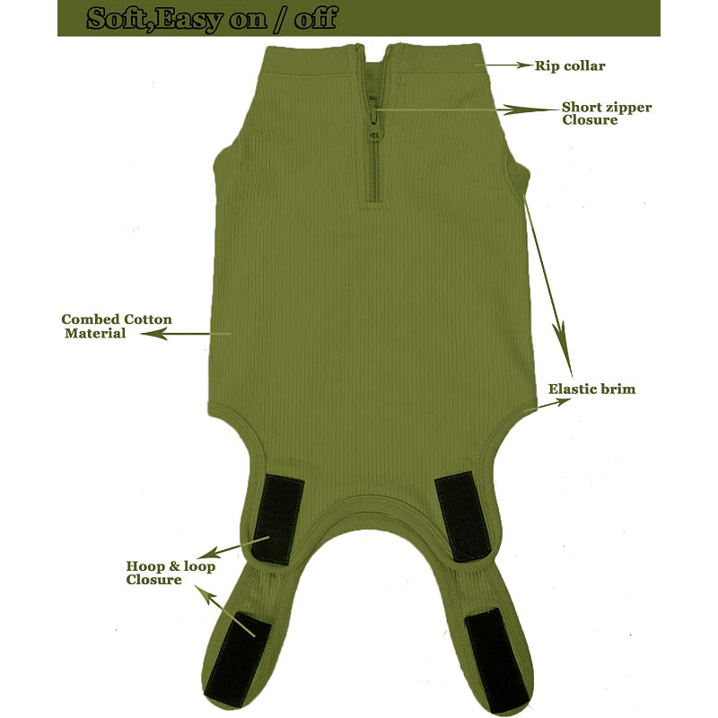 Female Dog Recovery Suit Pink Medium,Spay Suit,Male Recovery Suit,Narrow Pink Striped M-Paw Print Pad