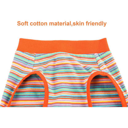 Female Dog Recovery Suit Pink Medium,Spay Suit,Male Recovery Suit,Narrow Pink Striped M-Paw Print Pad