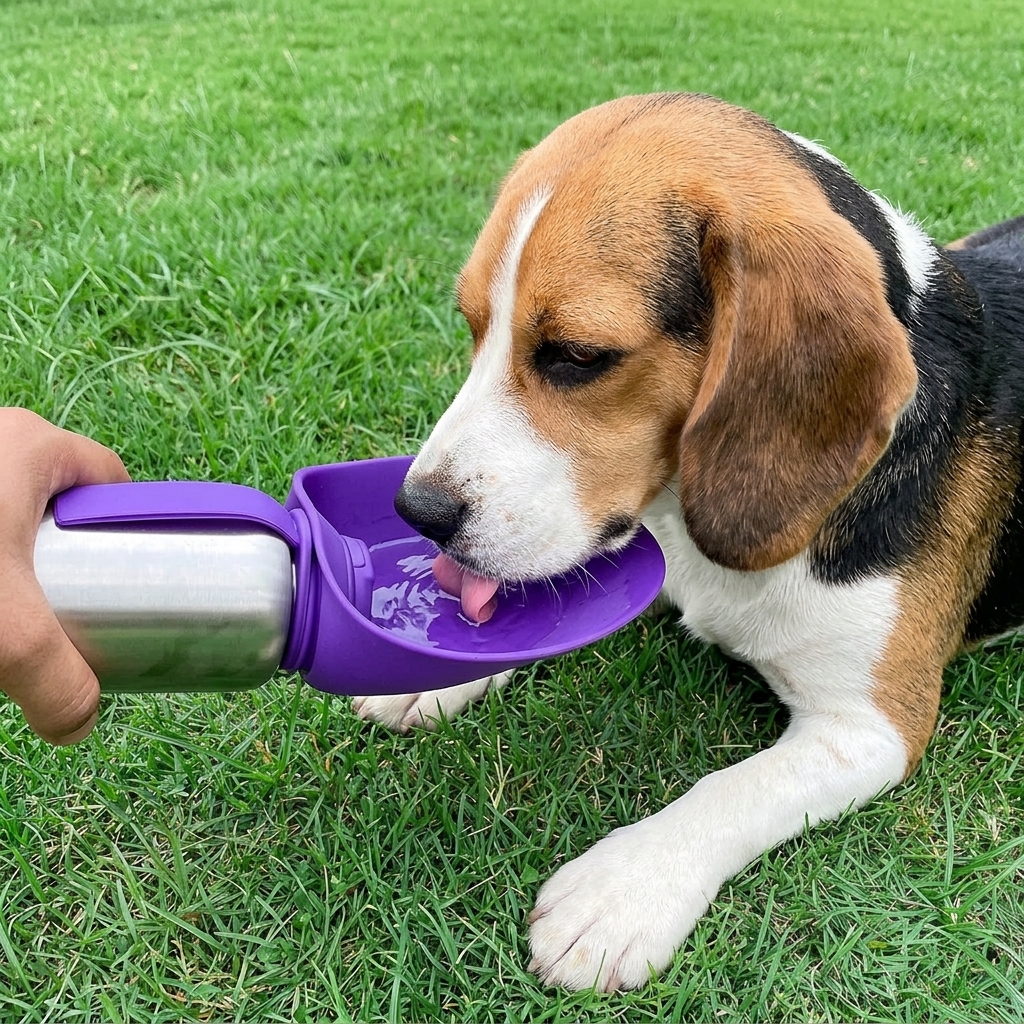 40 OZ Stainless Steel Dog Water Bottle for Convenient Outdoor Drinking
