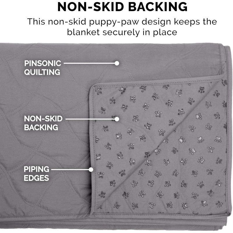 Waterproof And Non Slip Quilted Furniture Cover-Paw Print Pad