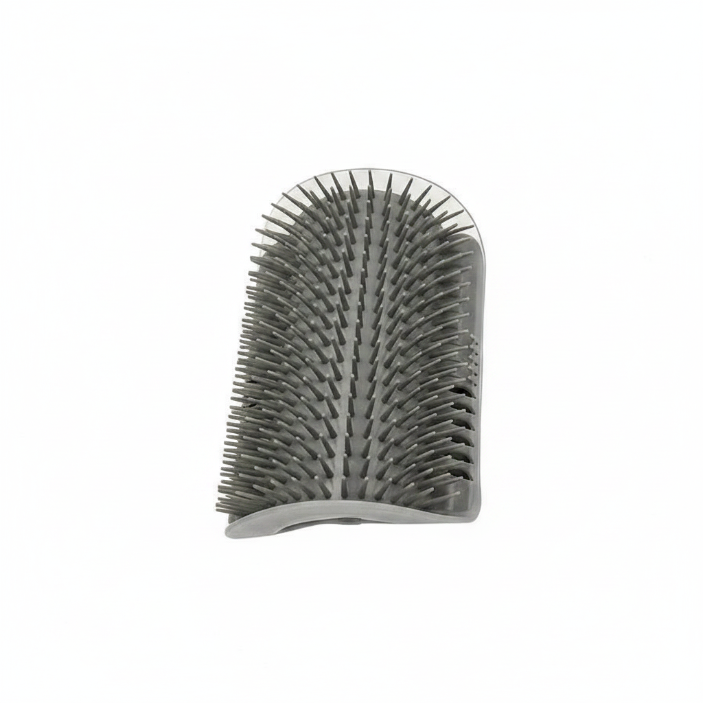 Wall Mounted Cat Grooming Brush With Silicone Claw Grinding Scratching Pad