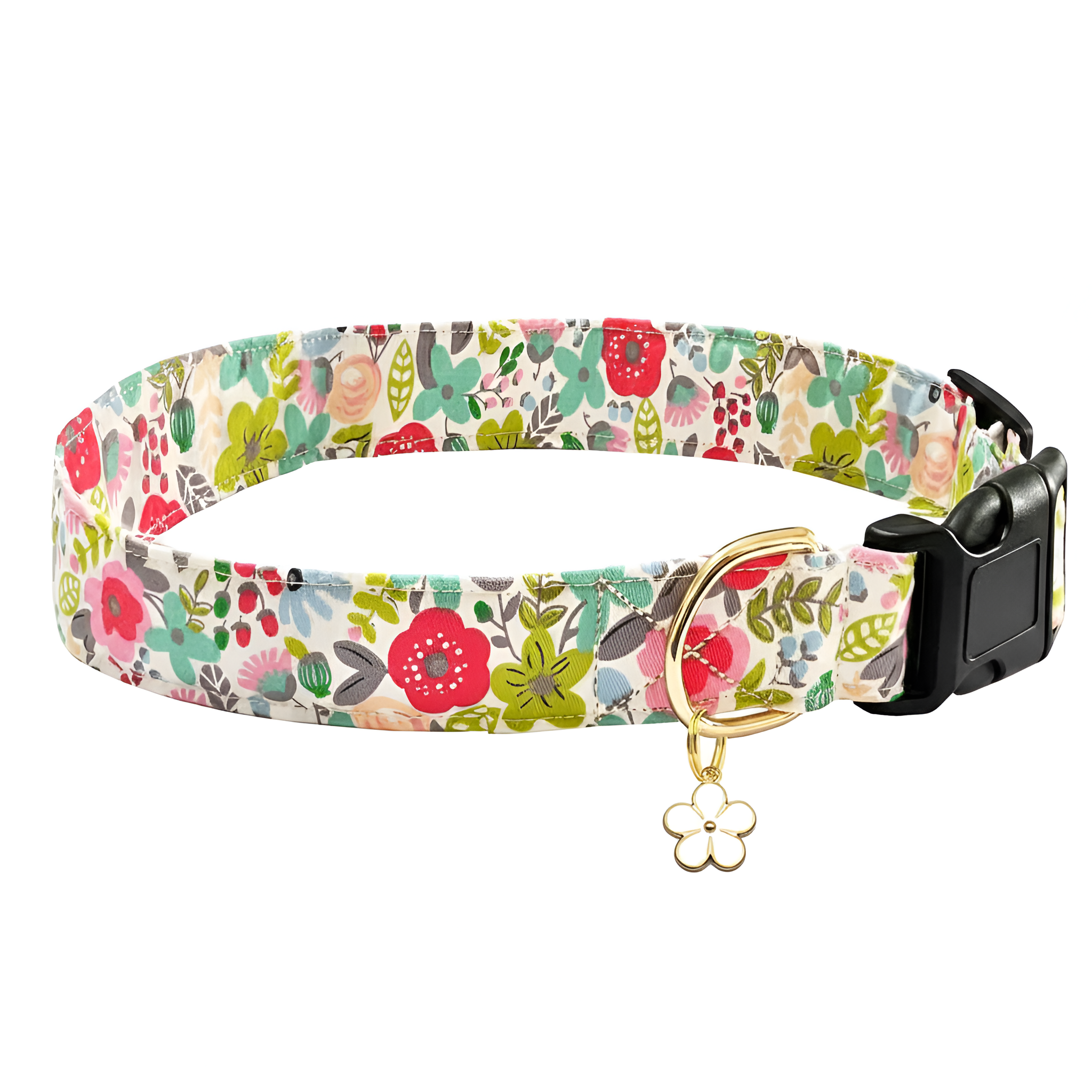 Cute Dog Flower Pattern Pendant Collar