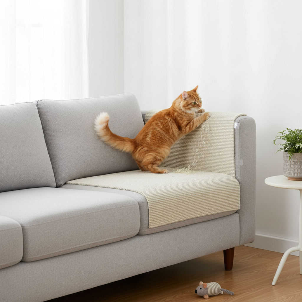 Self Adhesive Cat Scratch Pad Mat For Sofa Wall And Furniture
