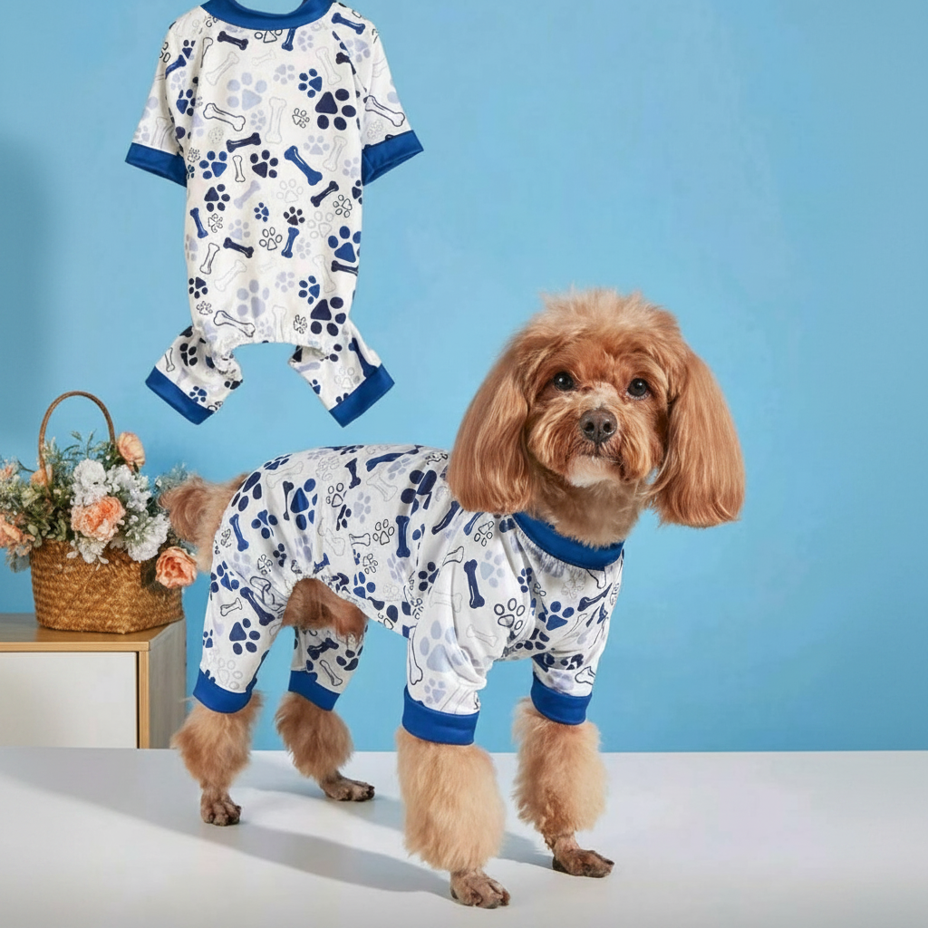 Soft Printed Jumpsuit For Dogs And Cats 
