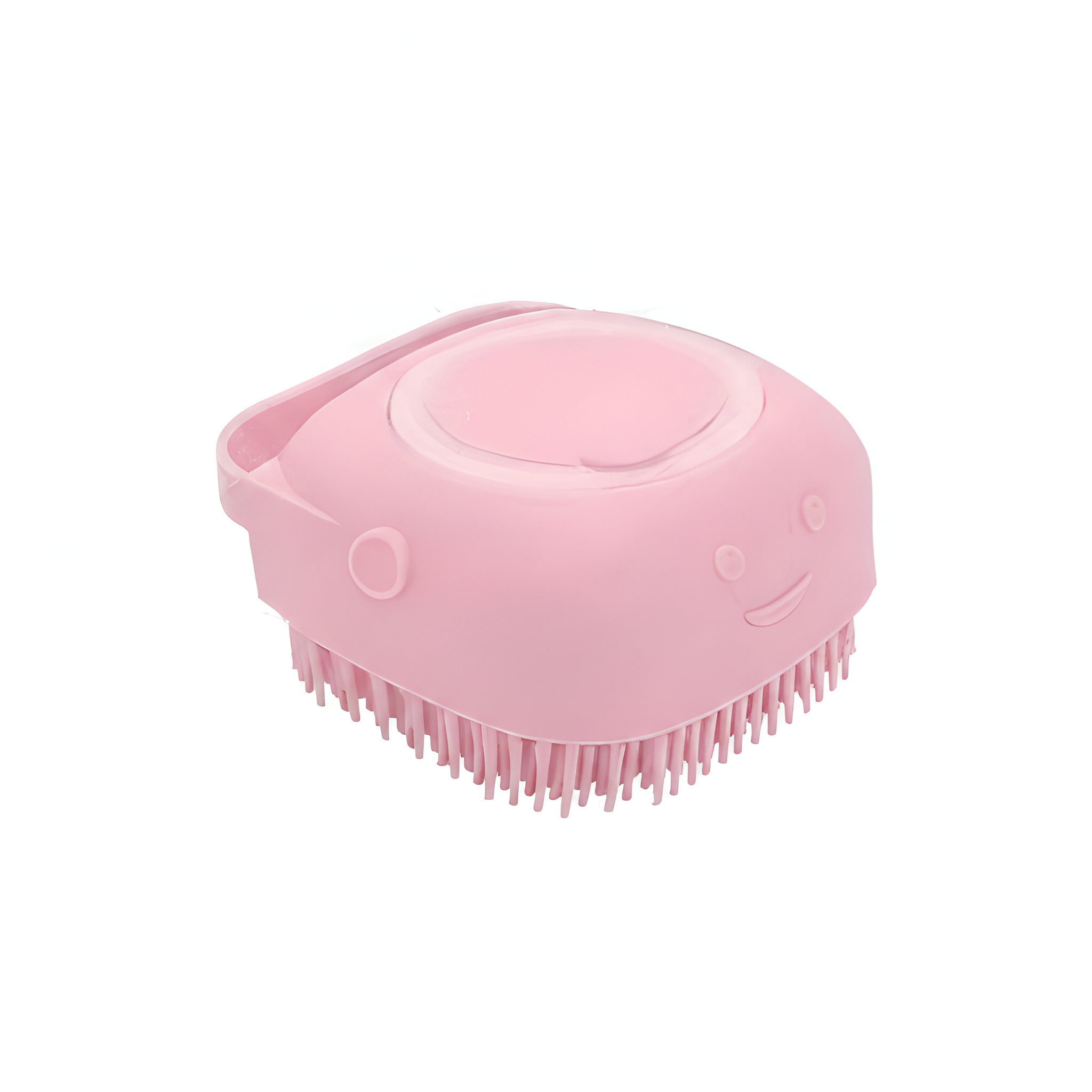 Silicone Massage Pet Bath Brush With Shampoo Storage For Dogs And Cats