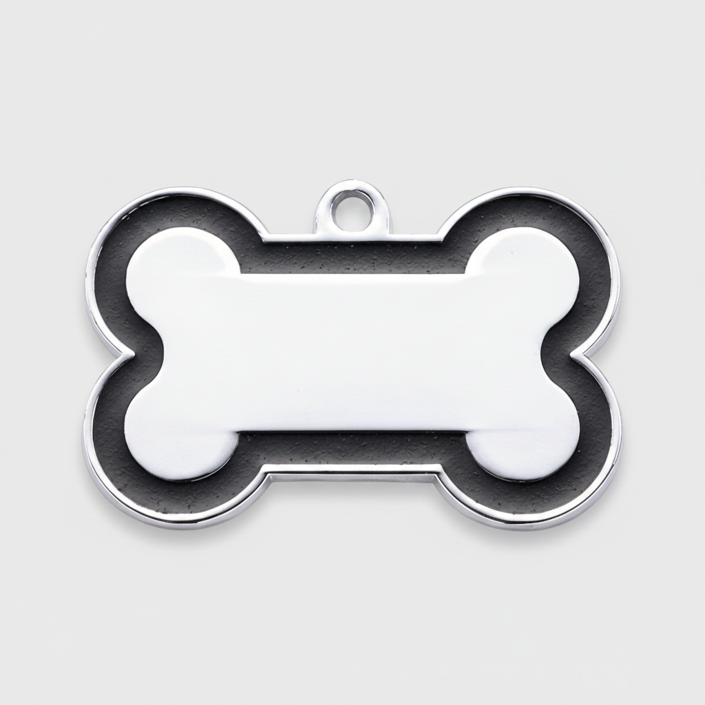 Personalized Pet Name Tag Bone Shape Collar Pendant