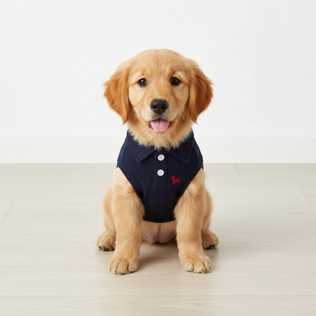 Embroidered Polo Shirt Vest For Pets