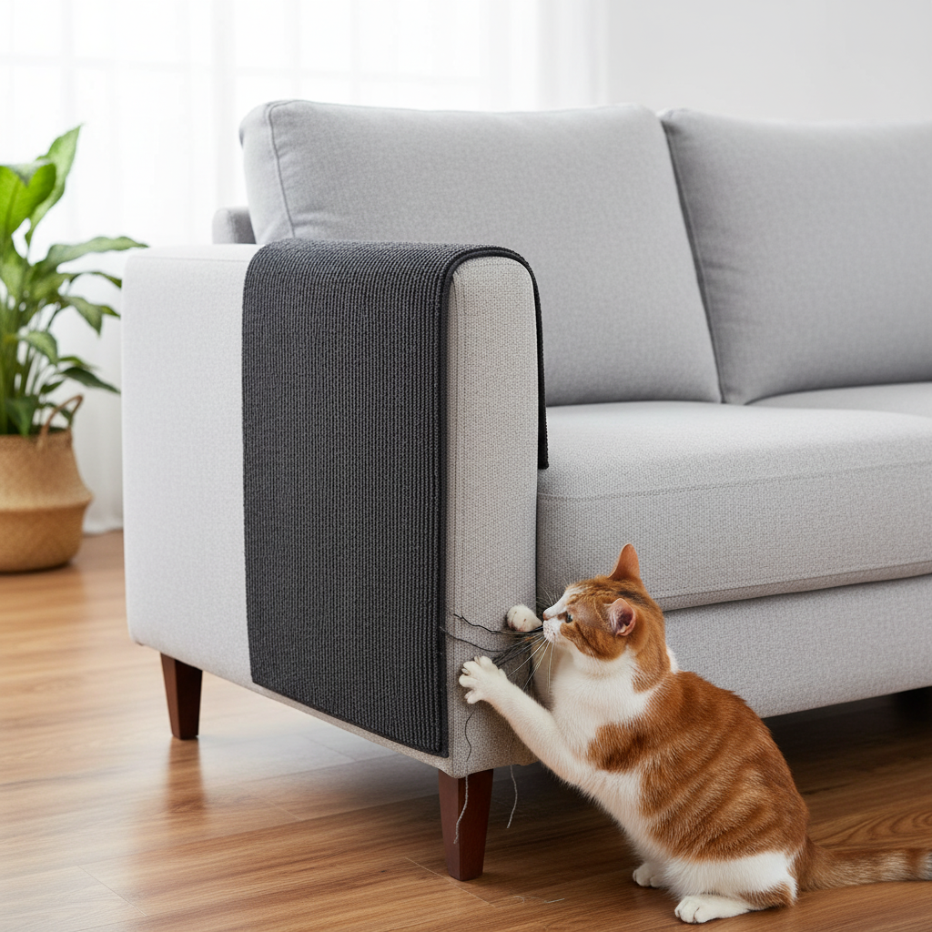 Self Adhesive Cat Scratch Pad Mat For Sofa Wall And Furniture