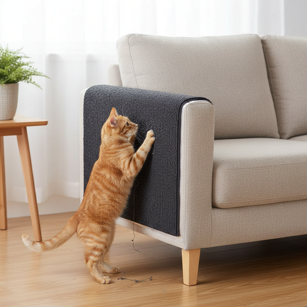Self Adhesive Cat Scratch Pad Mat For Sofa Wall And Furniture