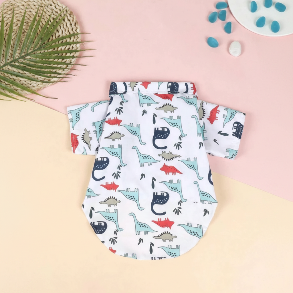 Lightweight Hawaiian Style Hooded Shirt For Small Pets