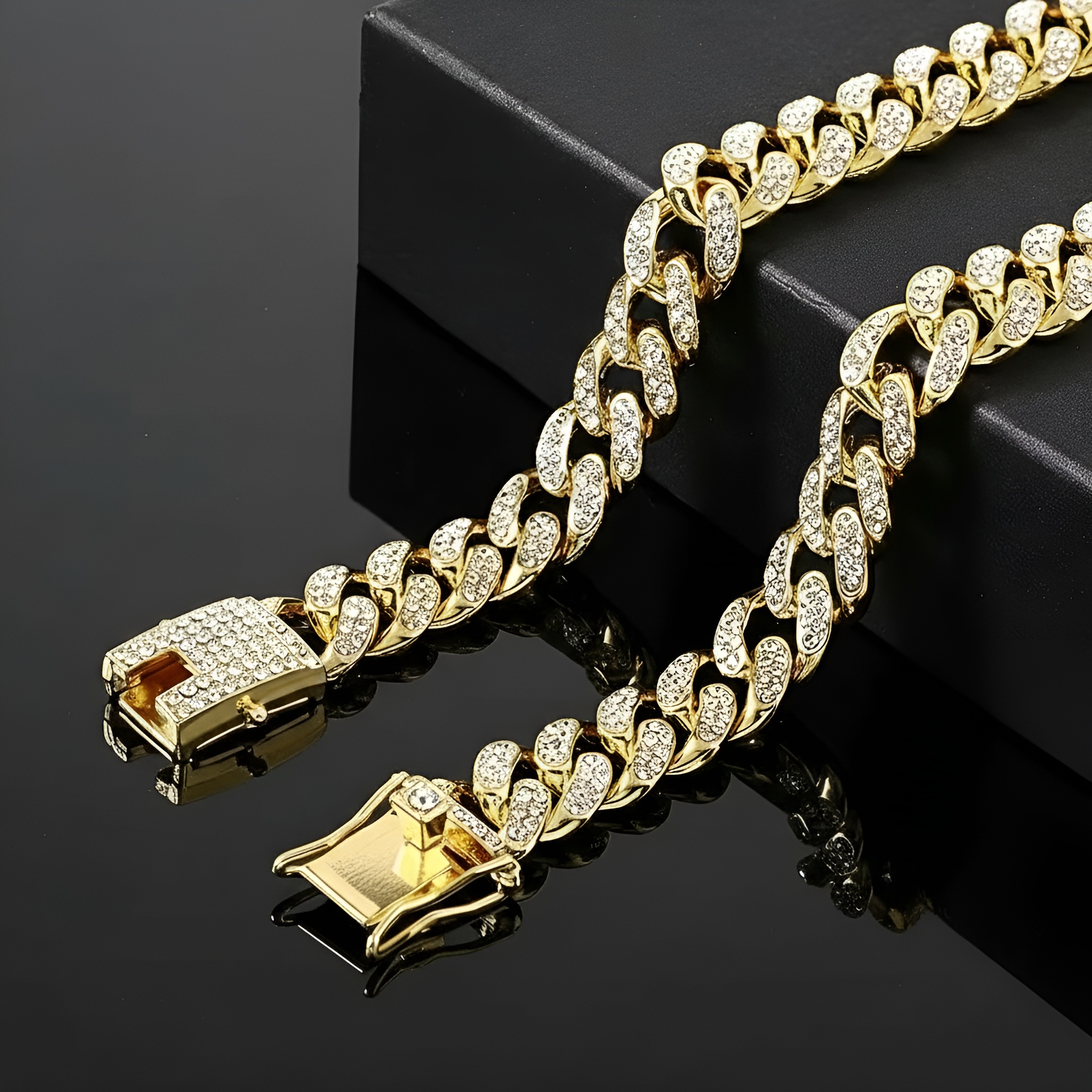 Dog Chain Diamond Collar Walking Metal Chain Necklace