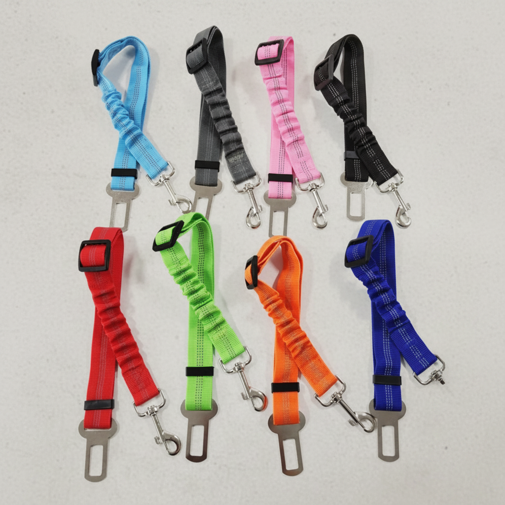 Dog Car Seat Belt Retractable Traction Lanyard
