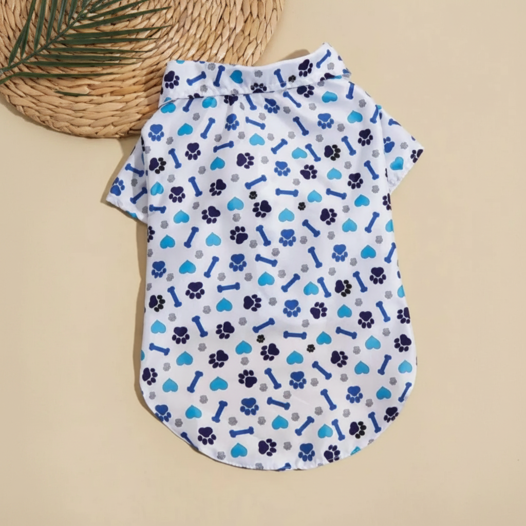 Lightweight Hawaiian Style Hooded Shirt For Small Pets