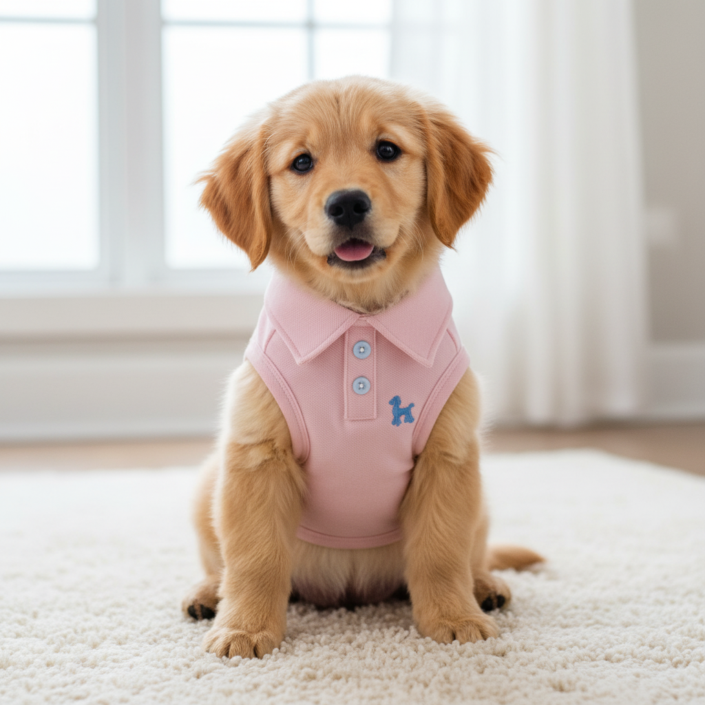Embroidered Polo Shirt Vest For Pets