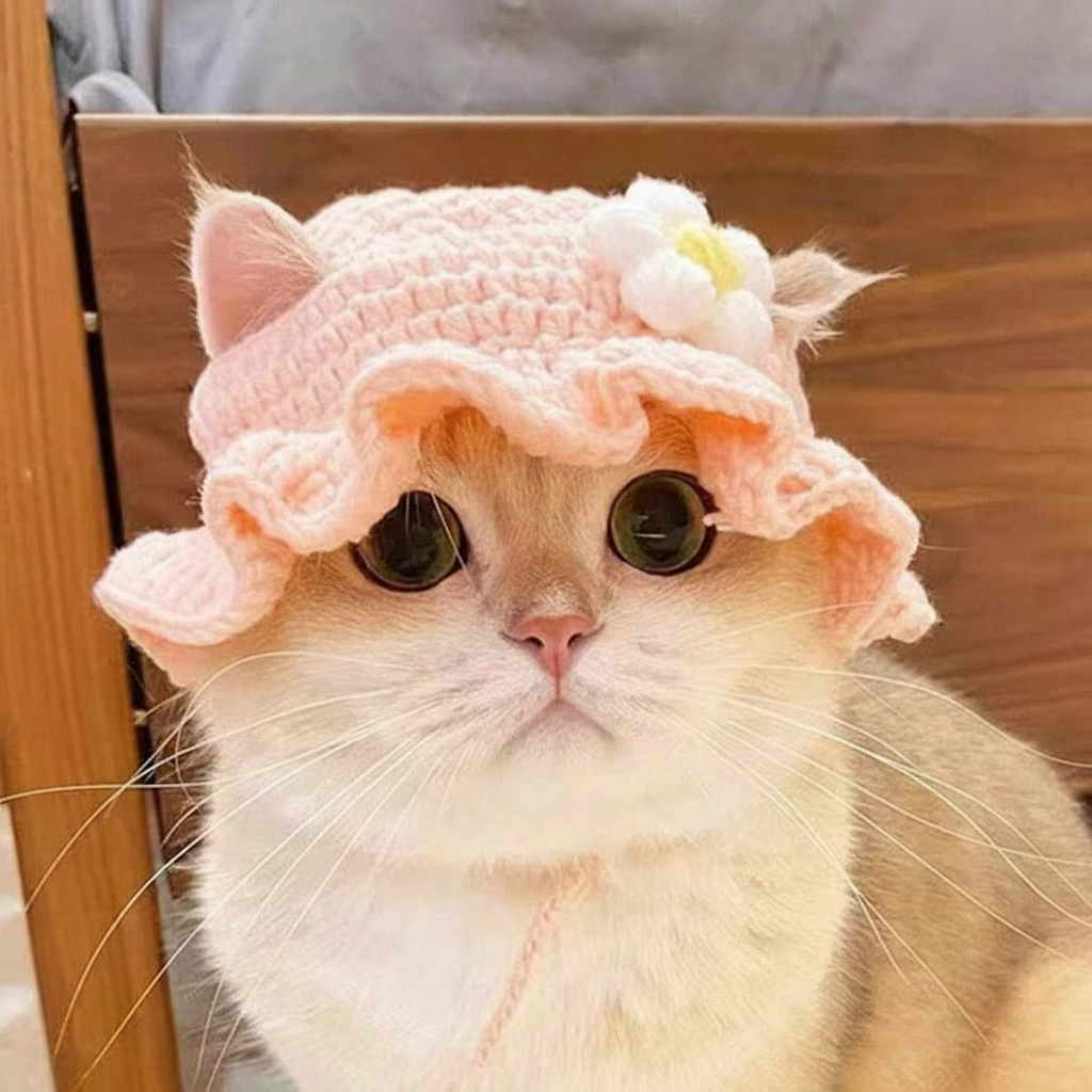 Manual Knitted Botanical Animal Apparel Hat