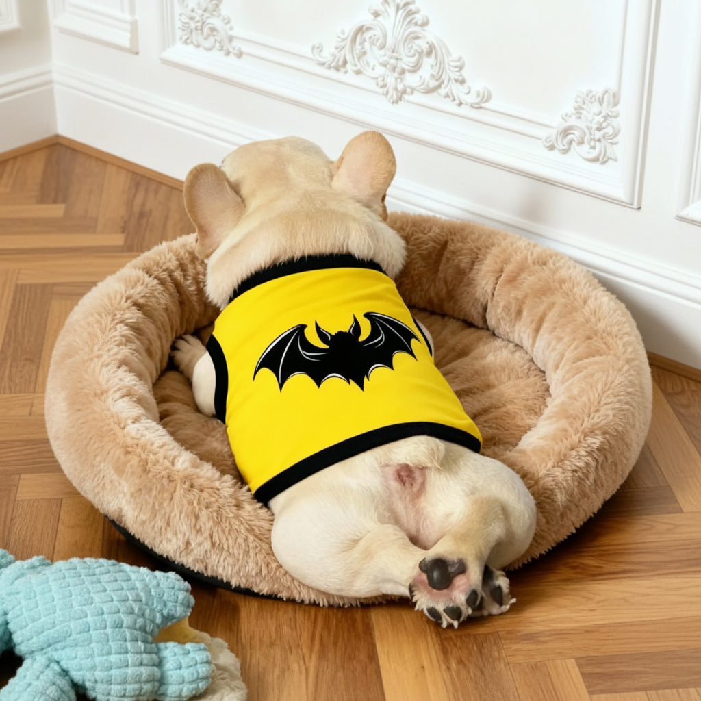 2pcs Spider & Bat Print Polyester Anti-Flea, Hair Loss Reducing